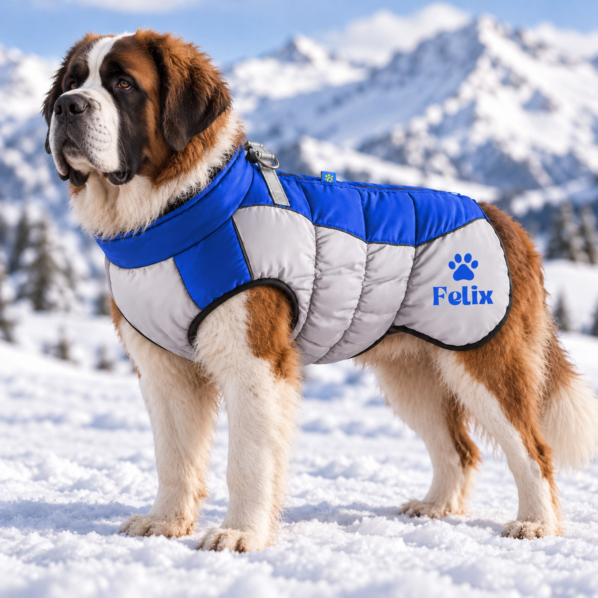 Personalized Custom Pet Name Large Size Winter Warm Puffer Vest 