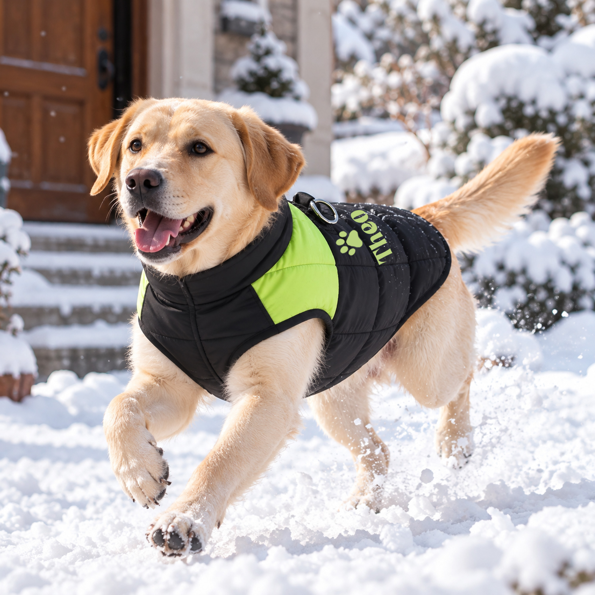 Personalized Pets Large Size Warm Puffer Vest