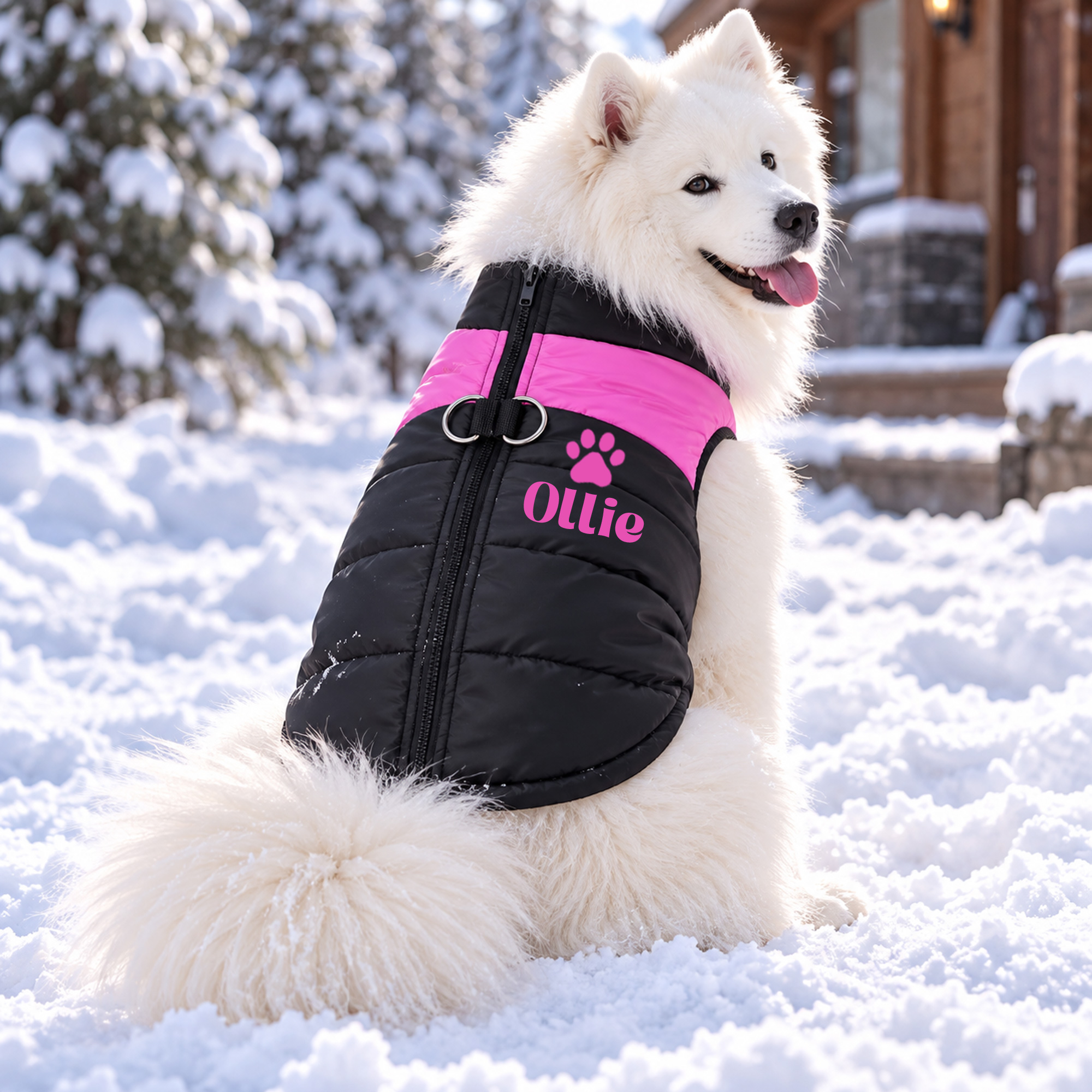 Personalized Pets Large Size Warm Puffer Vest