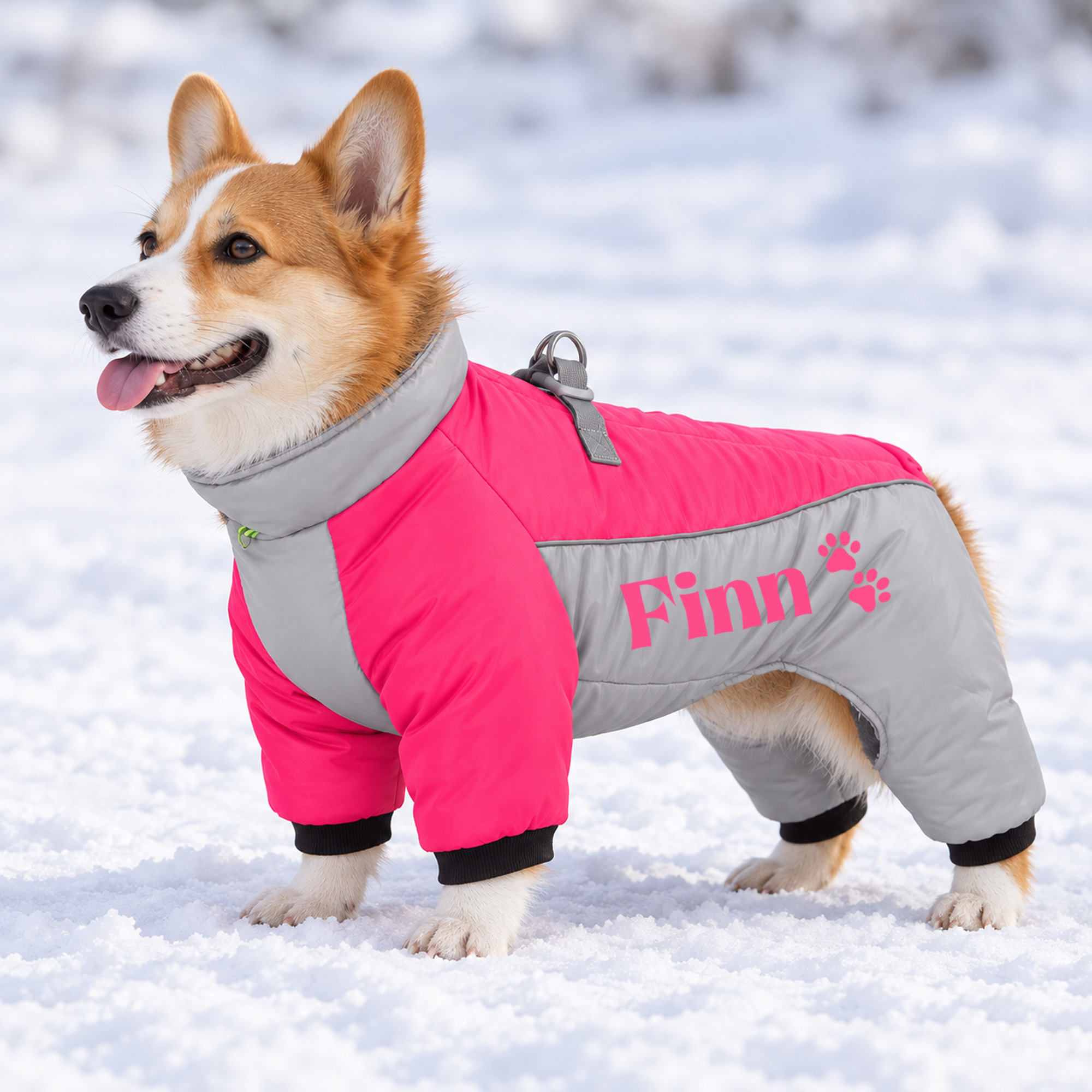 Personalized Winter Warm Windproof Pet Name Puffer Jacket
