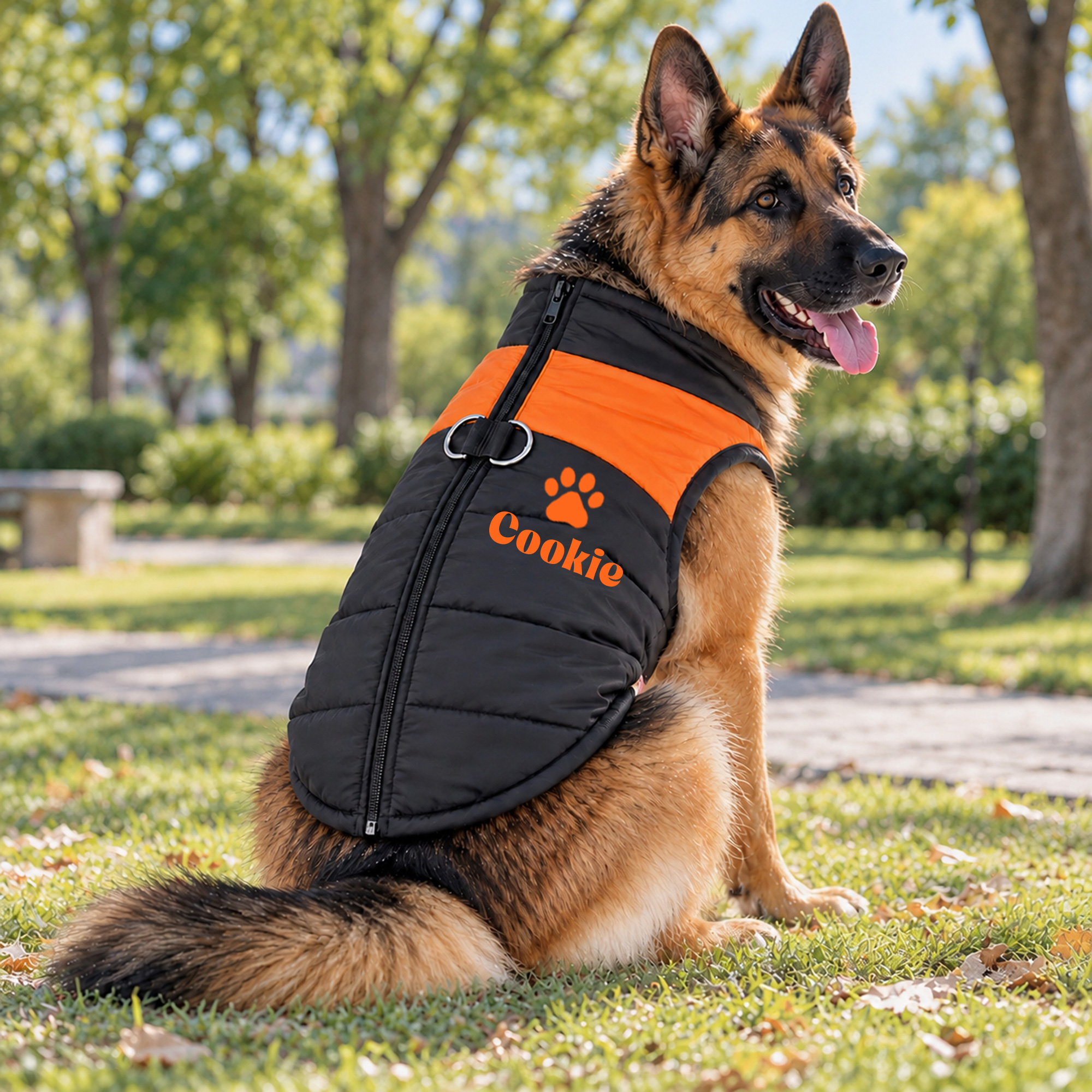 Personalized Pets Large Size Warm Puffer Vest