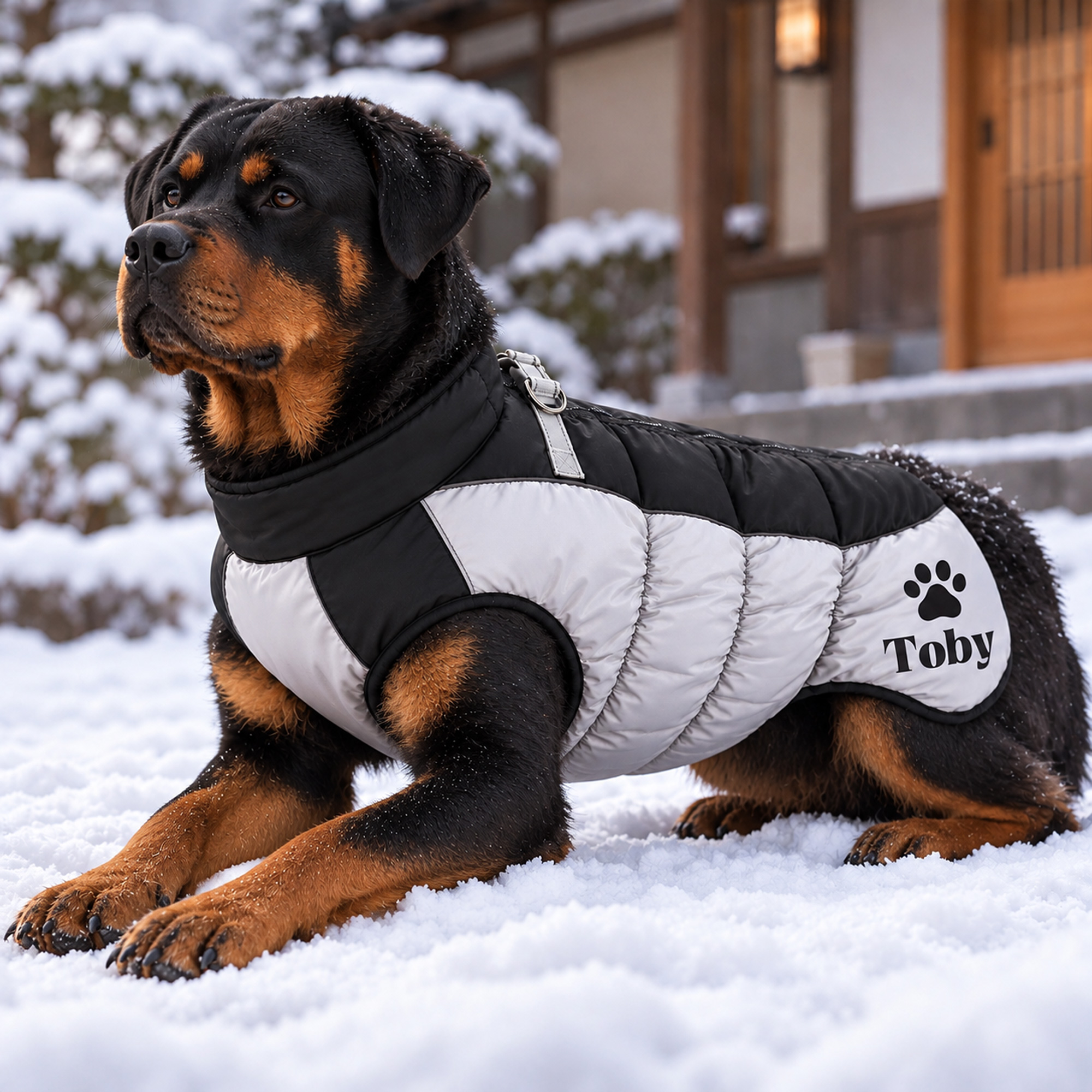 Personalized Custom Pet Name Large Size Winter Warm Puffer Vest 