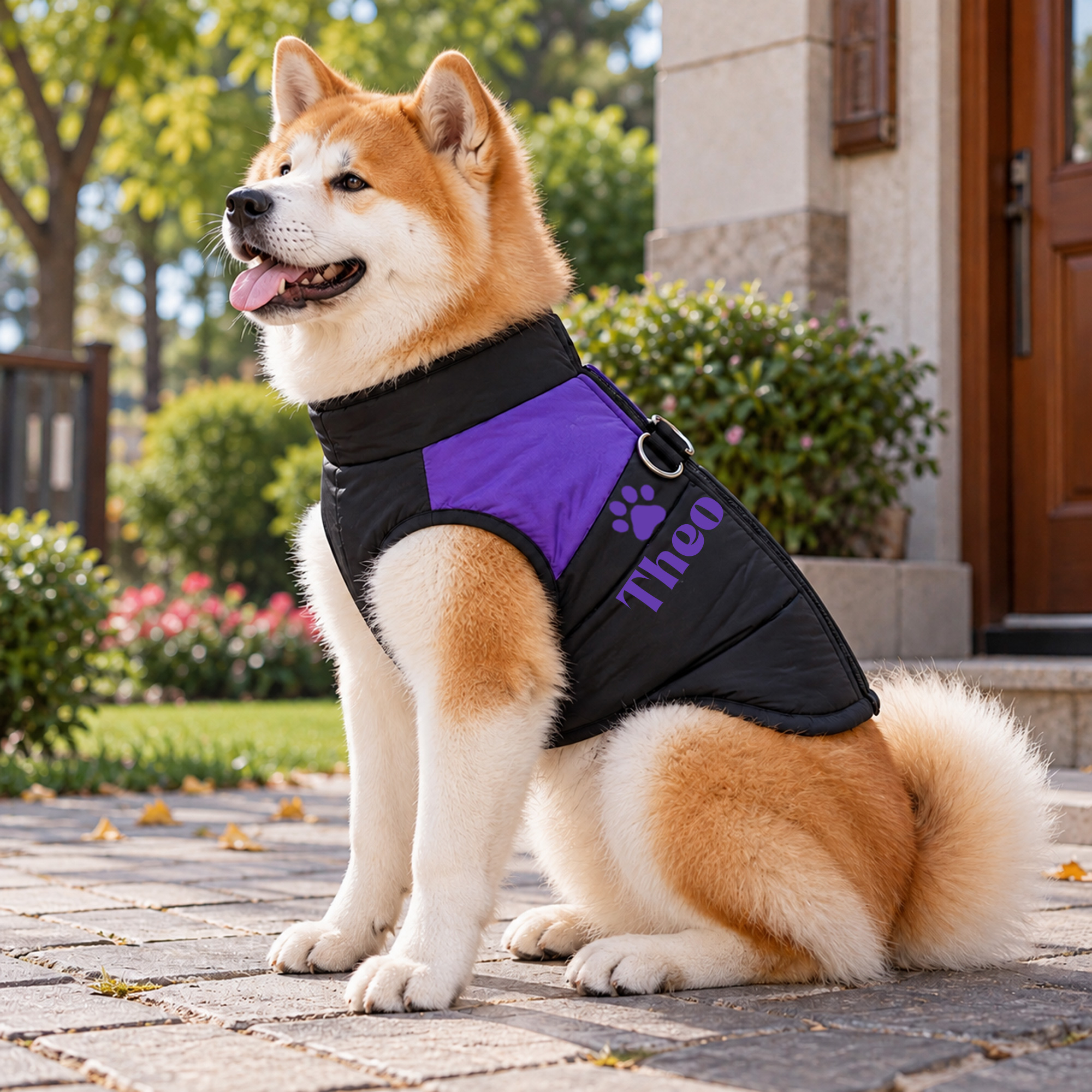 Personalized Pets Large Size Warm Puffer Vest