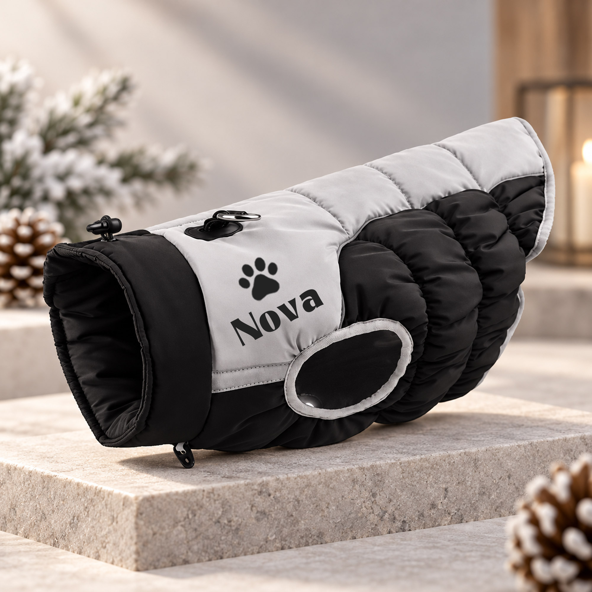 Personalized Custom Pet Name Large Size Winter Warm Puffer Vest 