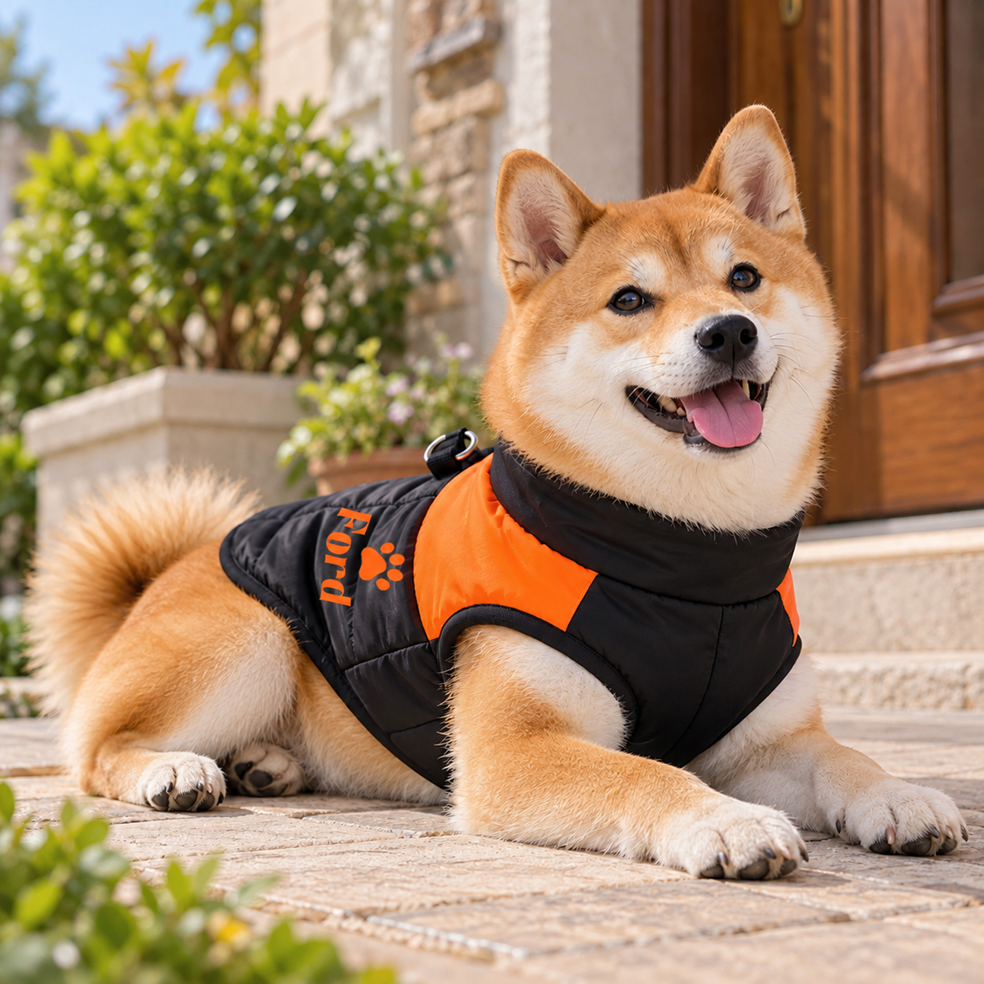 Personalized Pets Large Size Warm Puffer Vest