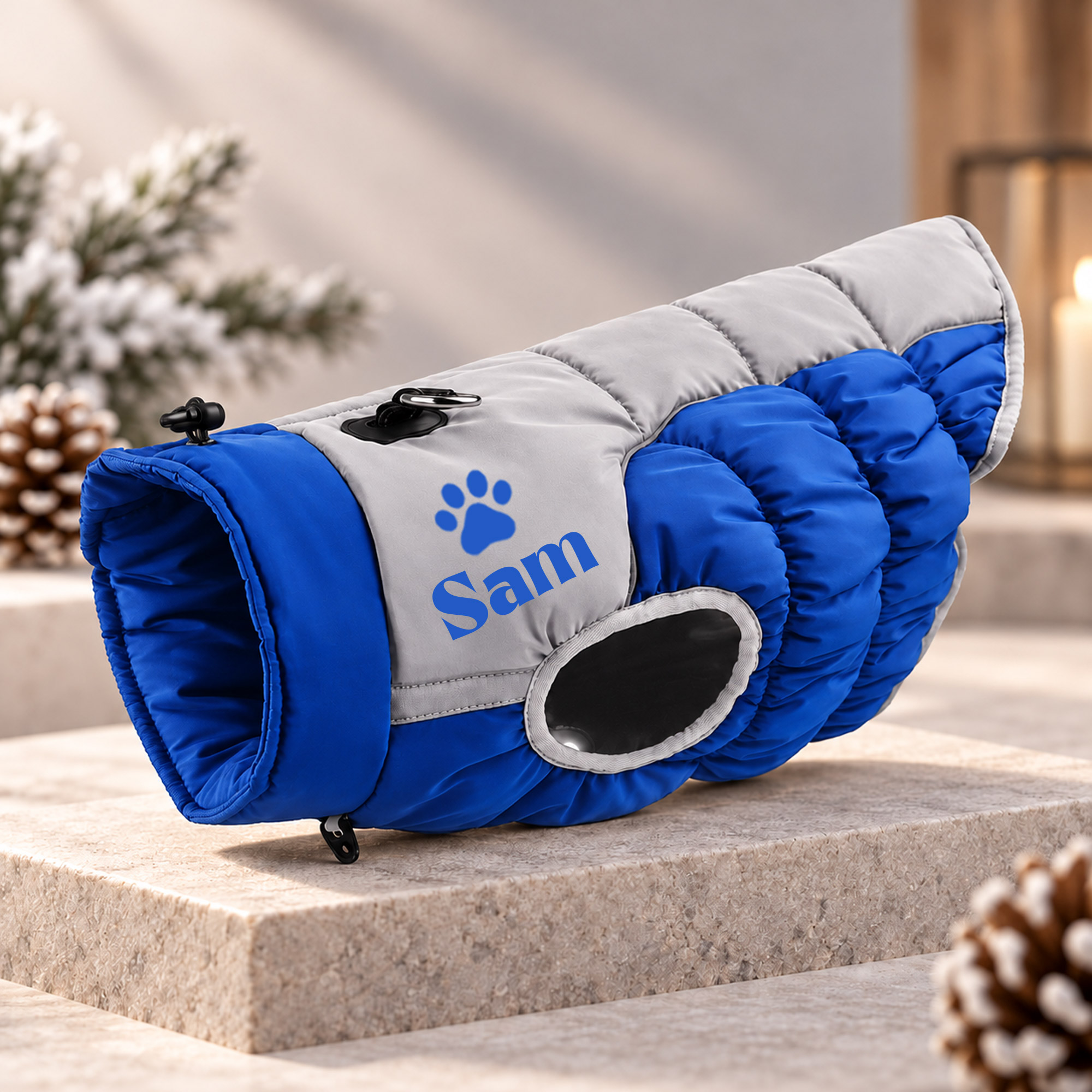 Personalized Custom Pet Name Large Size Winter Warm Puffer Vest 