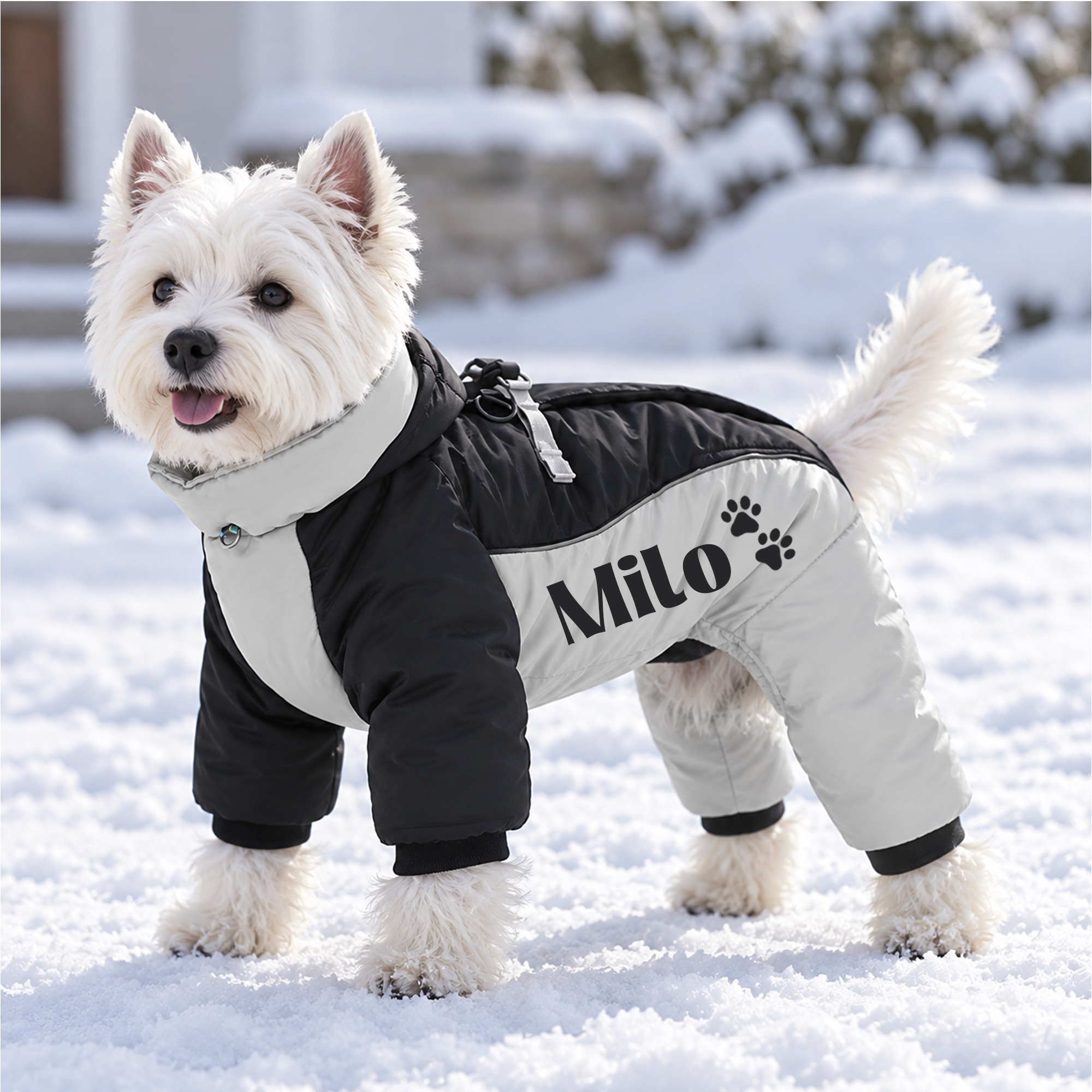 Personalized Winter Warm Windproof Pet Name Puffer Jacket