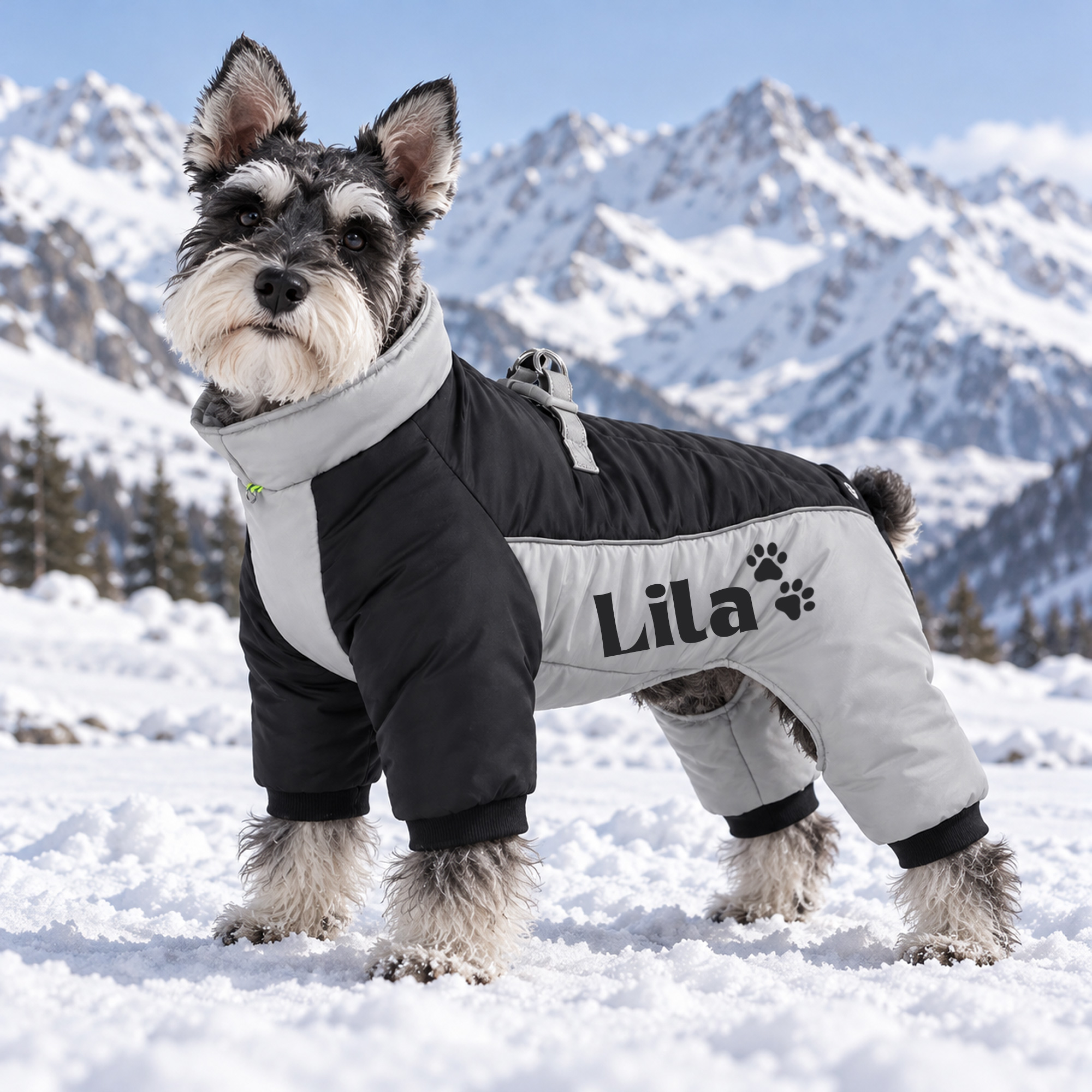 Personalized Winter Warm Windproof Pet Name Puffer Jacket
