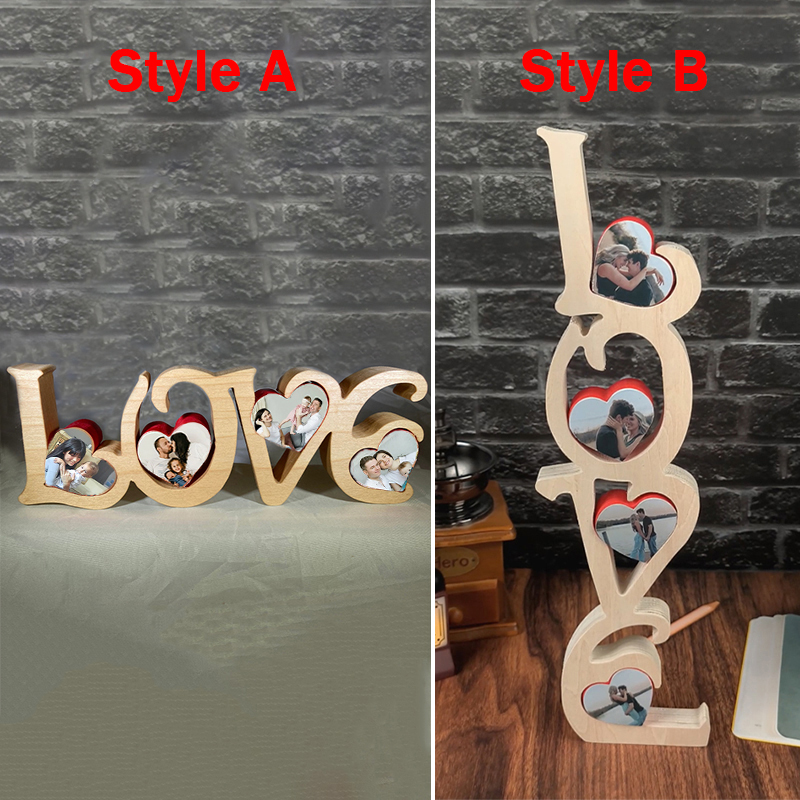 Personalized LOVE couple photo wooden decoration