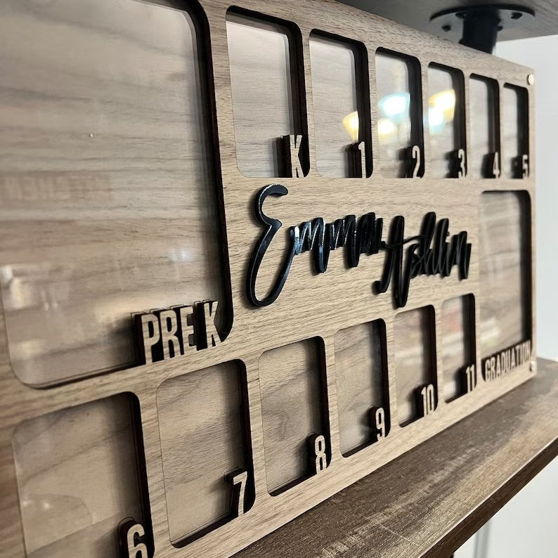 Pre K to Graduation School Picture Frame | Grade School Photo Frame