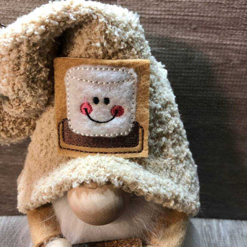 Marshmallow Chocolate Gnome --Tiered Tray Gnome