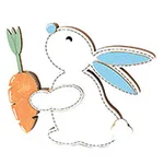 Personalized Bunny Rabbit Carrot Wooden Money Holder with Name Easter Home Decor Birthday Gift for Boys Girls