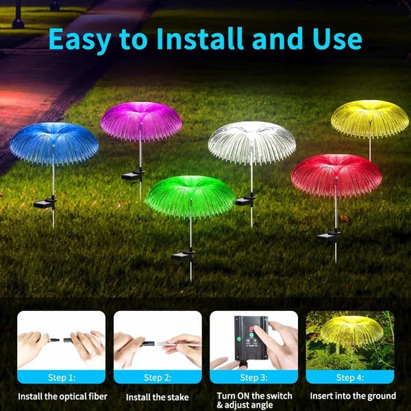 BIG SALE 49% OFFSolar Garden Changing Jellyfish Lights