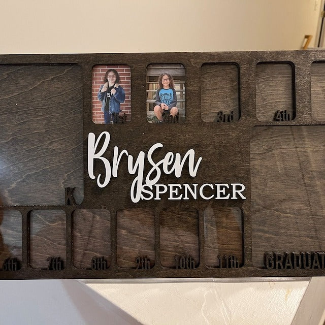 Pre K to Graduation School Picture Frame | Grade School Photo Frame