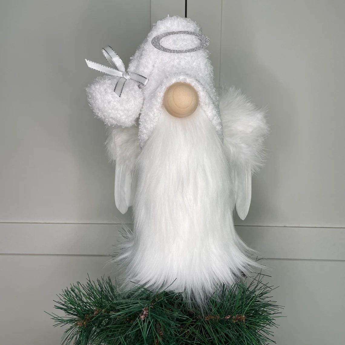 White Angel Gnome --Tiered Tray Gnome