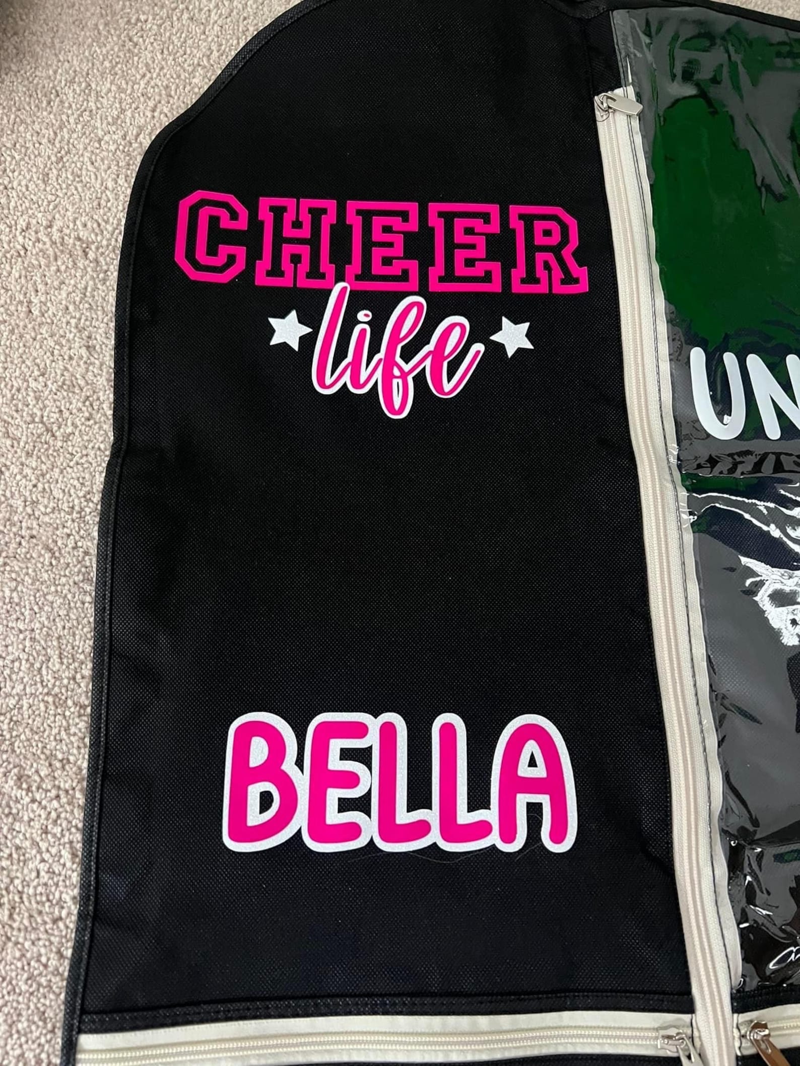 Personalized Cheer Life Garment Bags