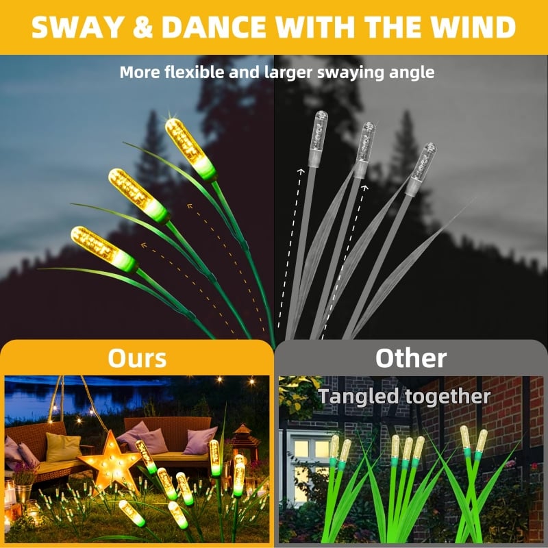 (HOT SALE NOW)-Swaying Solar Garden Lights