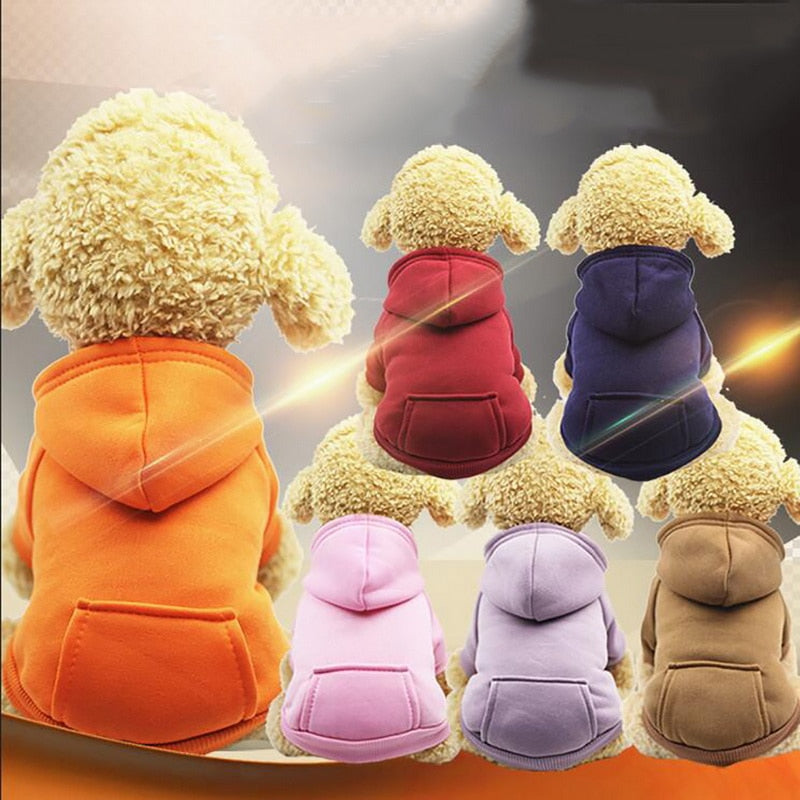 Dog Warm Hoodie Pocket Sweaters