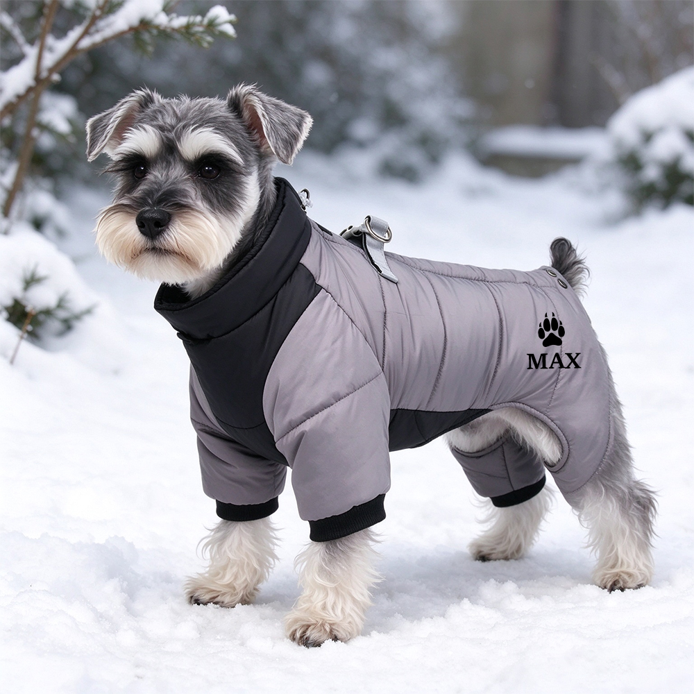 Fleece-Lined Cotton Coat-Personalized Pet Winter Warm Windproof Fleece-Lined Cotton Coat Jacket