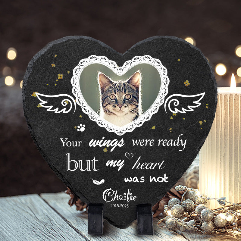 Custom Photo The Saddest Moment - Pet Memorial Heart-shaped Stone Custom - Sympathy Gift For Pet Owners, Pet Lovers