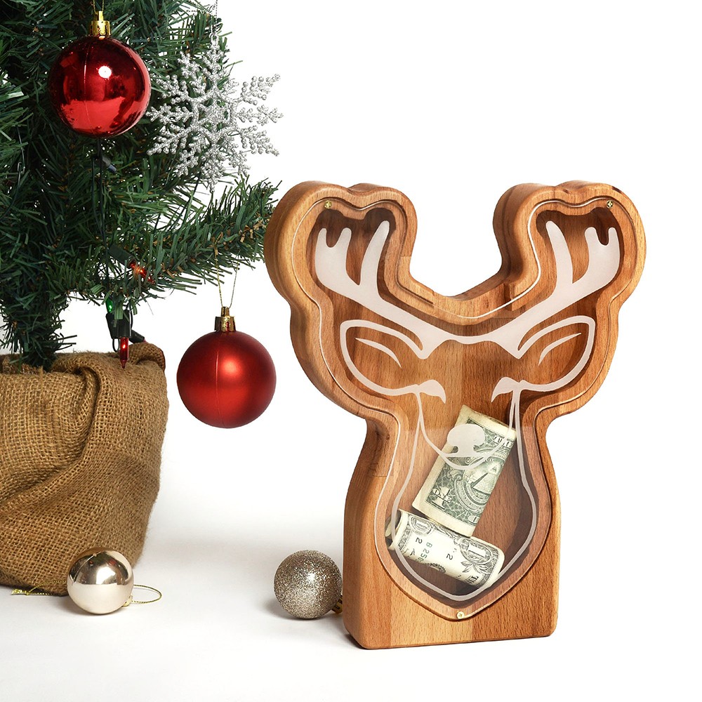 Wood Tractor Piggy Bank Christmas/Birthday Gift