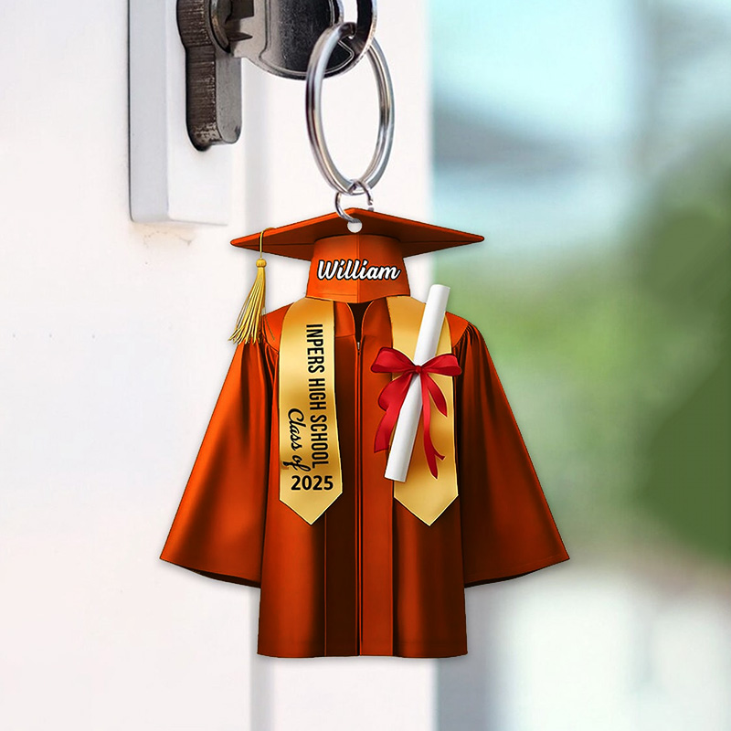 Personalized Graduation Keychain Class of 2025
