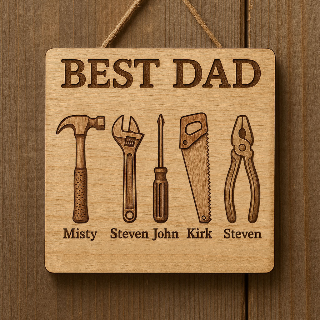 Personalized Dad’s Workshop Custom Wooden Sign- Prefect Father's Day Gift