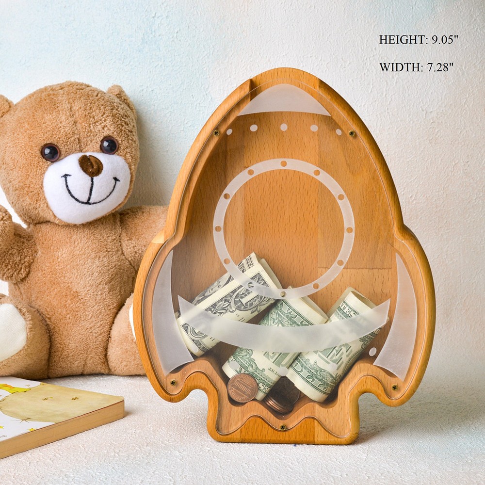 Wood Tractor Piggy Bank Christmas/Birthday Gift