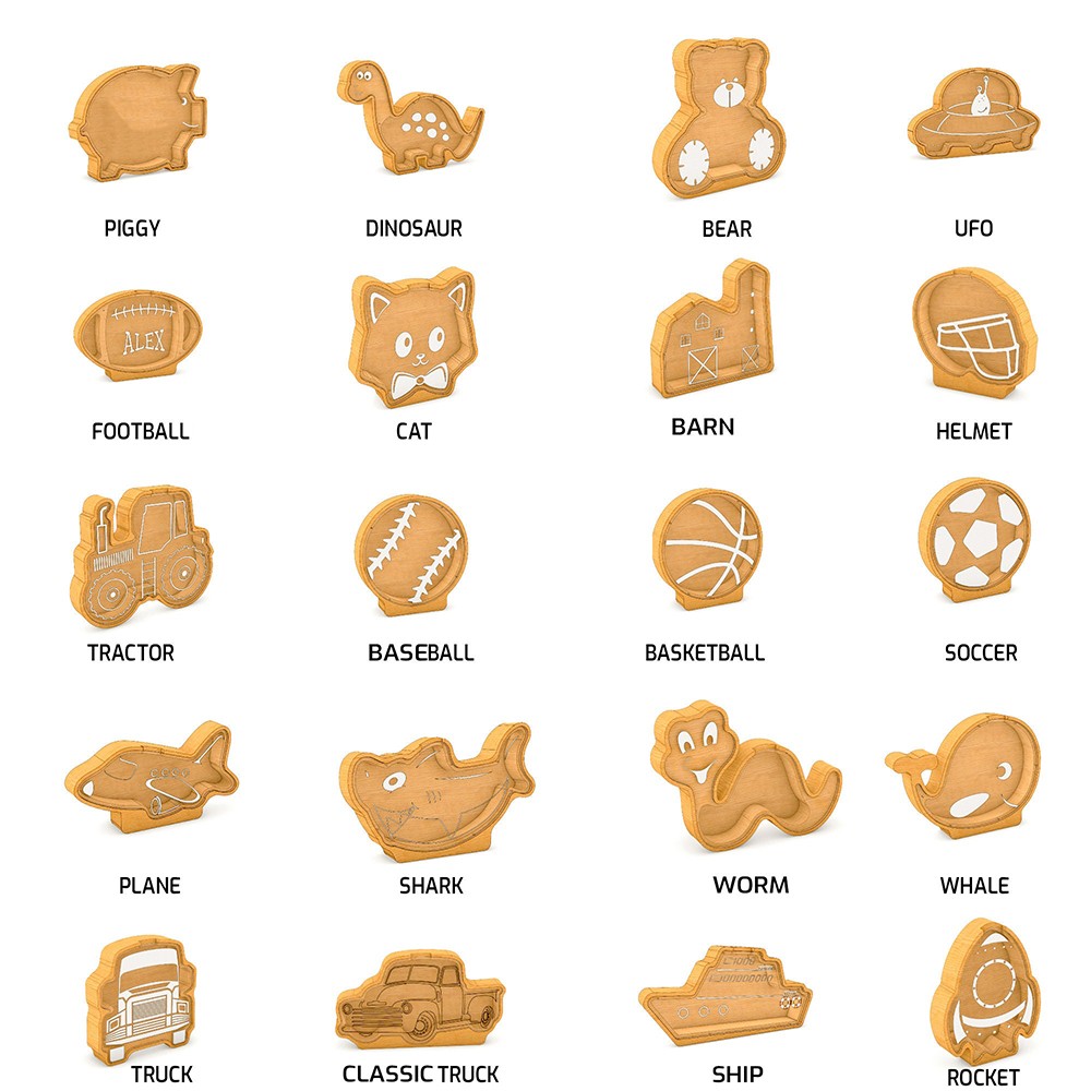 Wood Tractor Piggy Bank Christmas/Birthday Gift