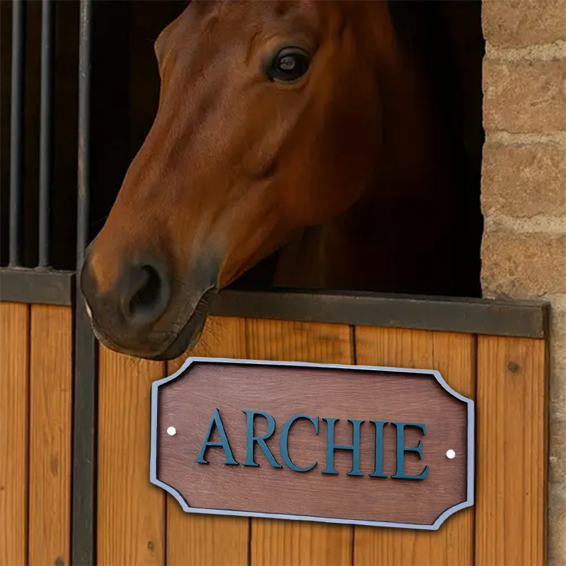 Personalized Wooden Stable Name Sign – Custom Horse Name Plaque