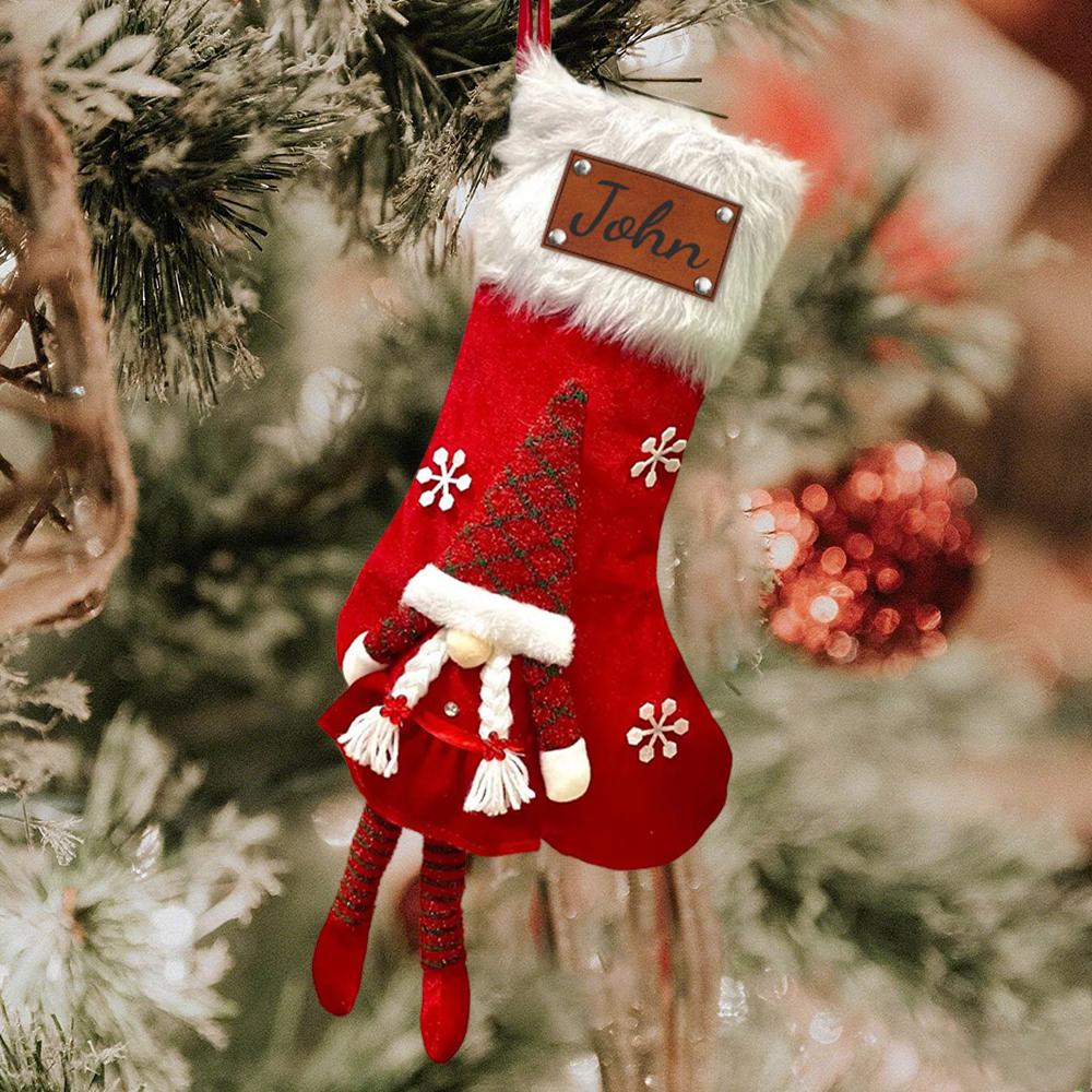 Personalized Christmas Socks ornament- stocking tag
