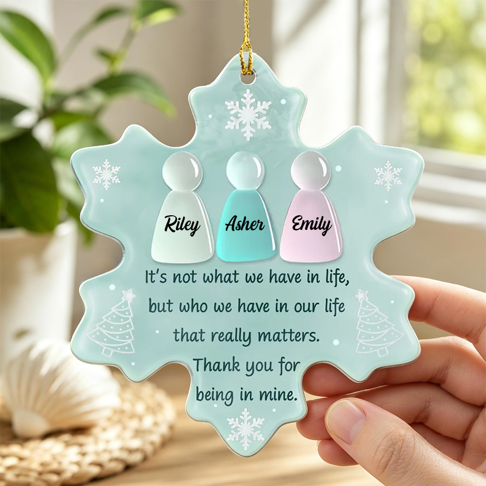 Thank You For Being In Mine Sea Glass - Personalized Sea Glass Custom Name Friendship Keepsake Hanging Decor - Prefect Gift For Family, Friends, Sisters, Brothers