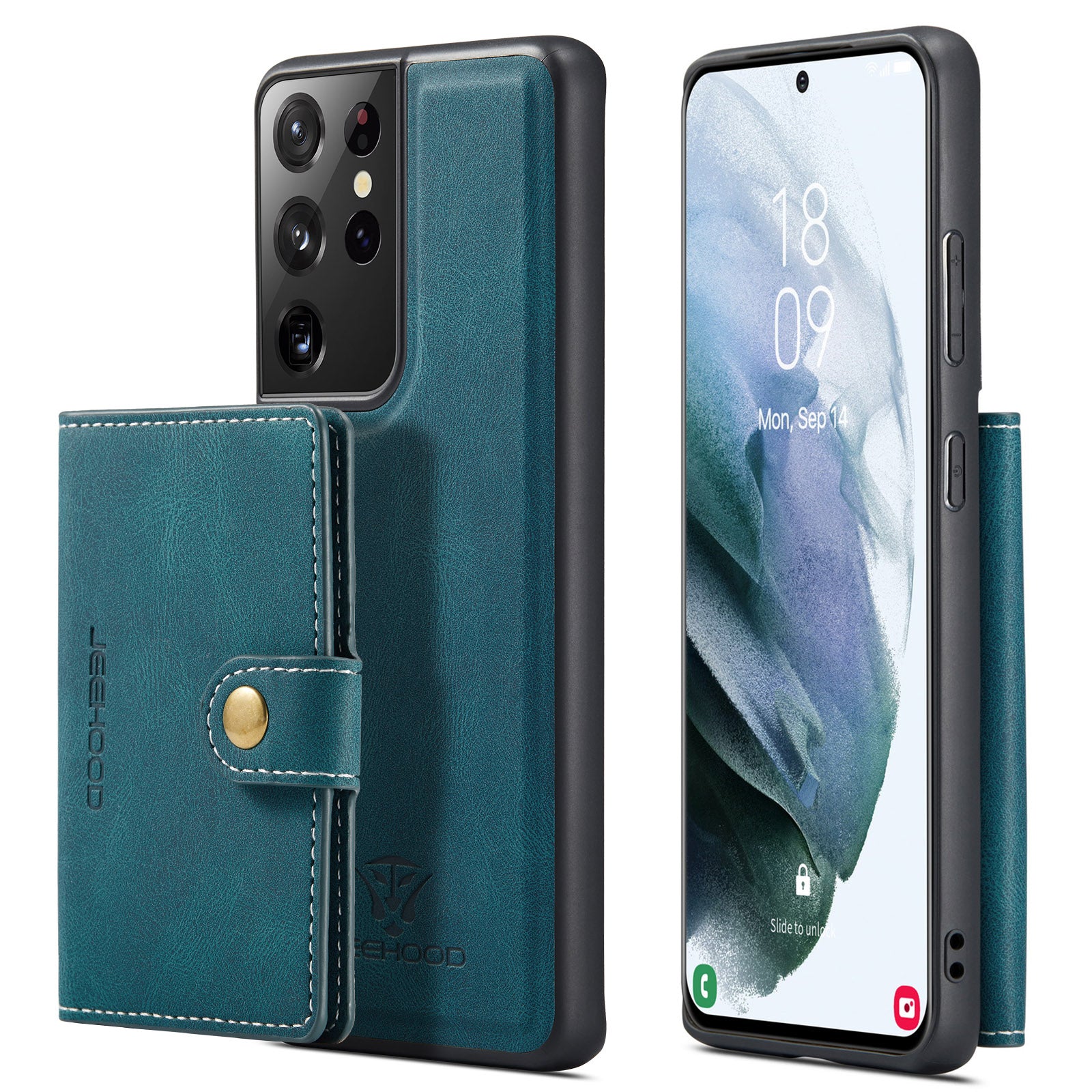 2 in 1 Magnetic Wallet Case For Samsung Galaxy S