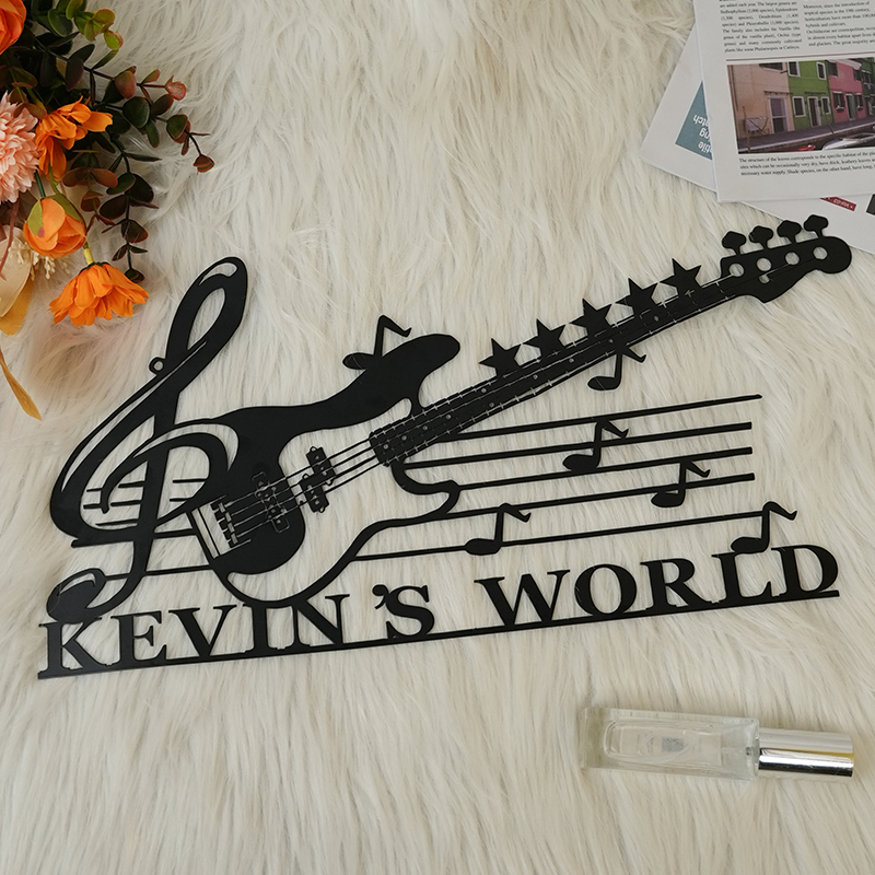 Personalized Guitar Home Decor Metal Sign