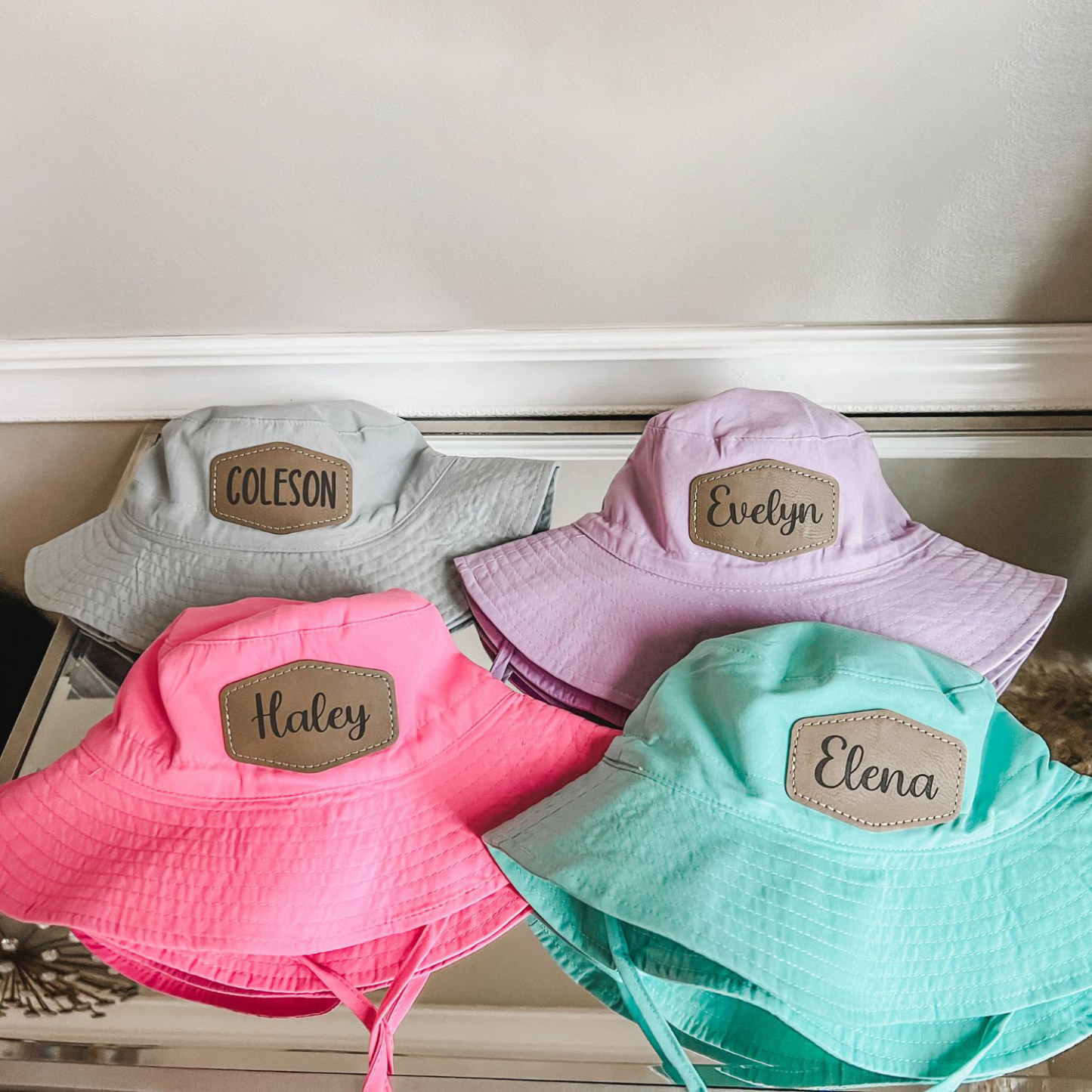 Personalized Leather Patch Bucket Hat for Comfort & Unique | CWBeach4301