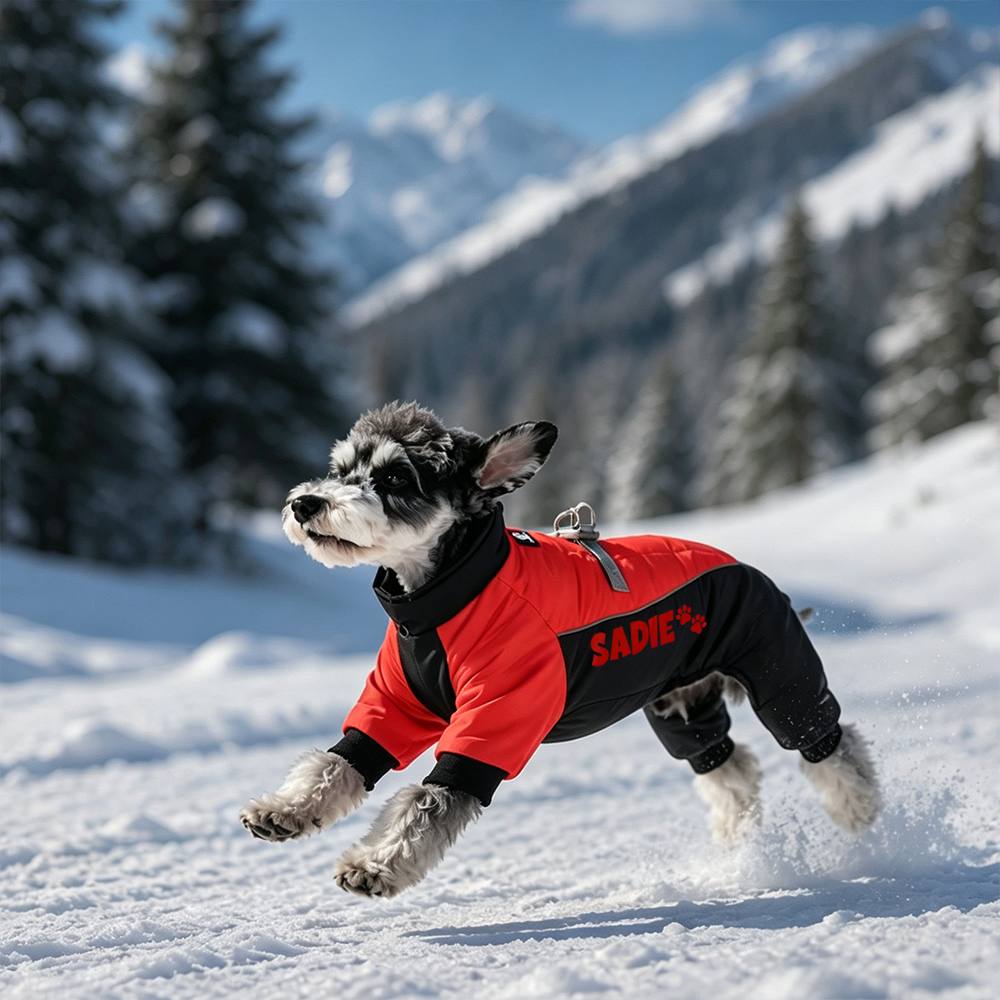 Personalized Pet Winter Warm Windproof Puffer Jacket | BKPet599