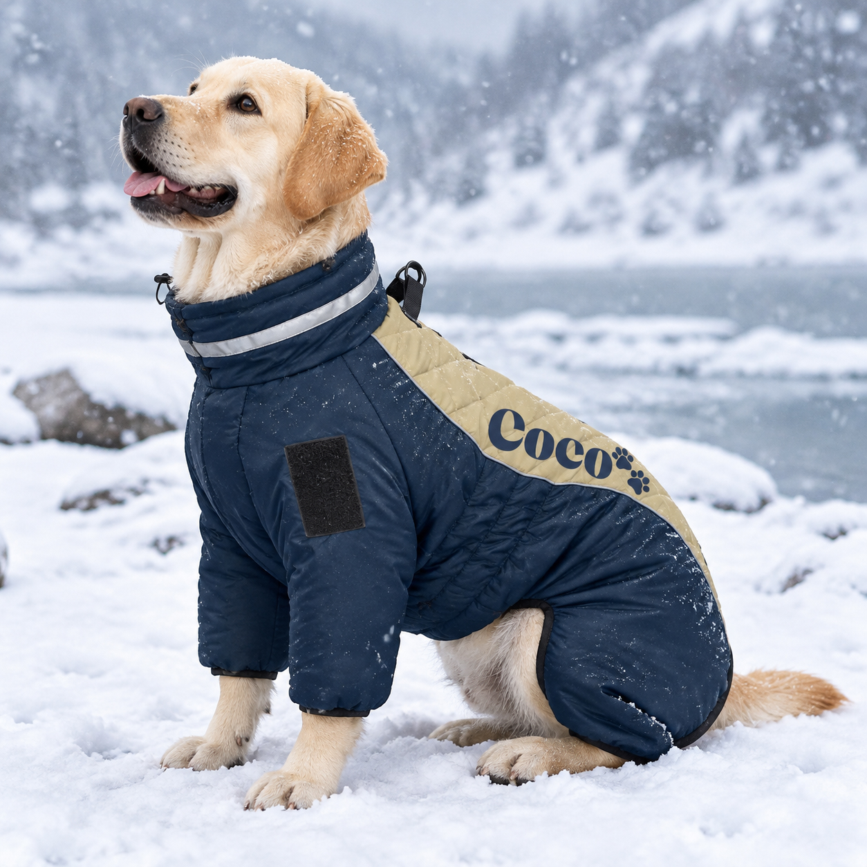Big-Personalized Large Size Dog Winter Warm Windproof Padded Jacket