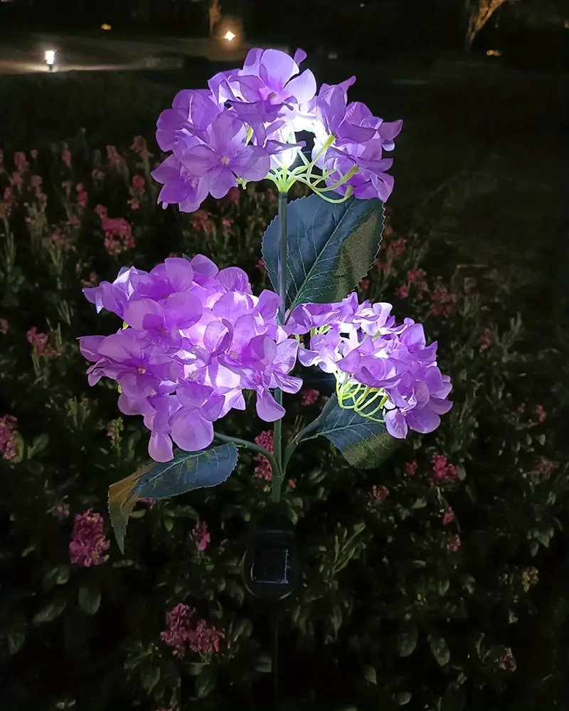 防水太阳能 LED 绣球花灯