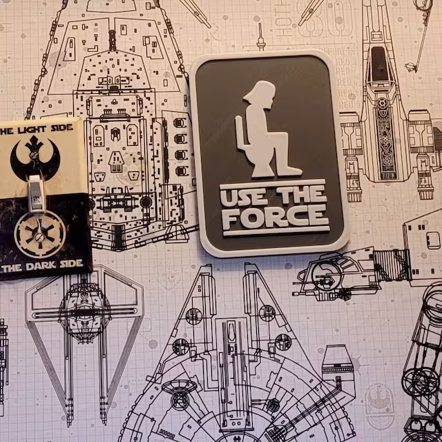 Use The Force - Funny Bathroom Sign