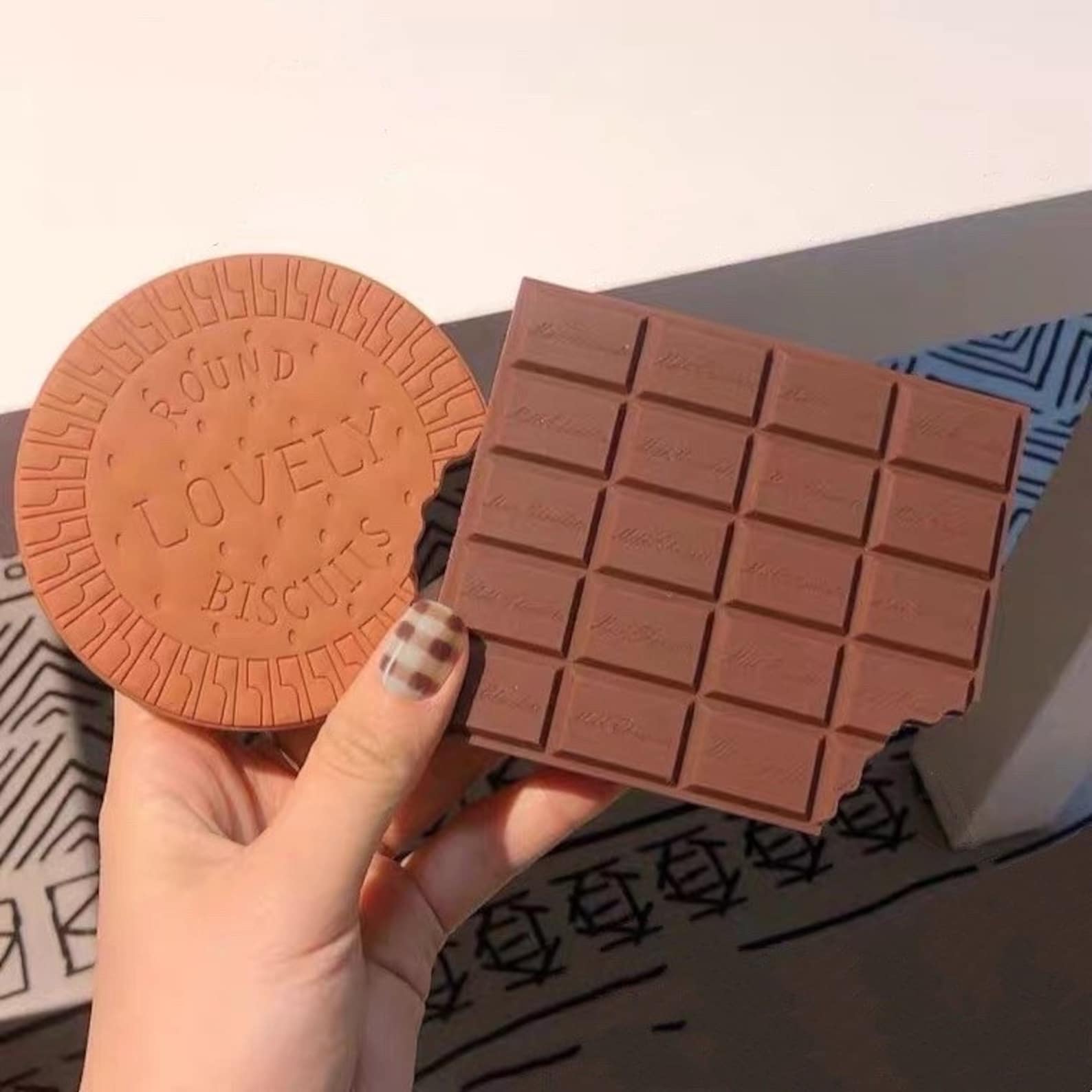 Cute Scented Pocket Notebook Mini Notepad, Shaped like Chocolate or Biscuits