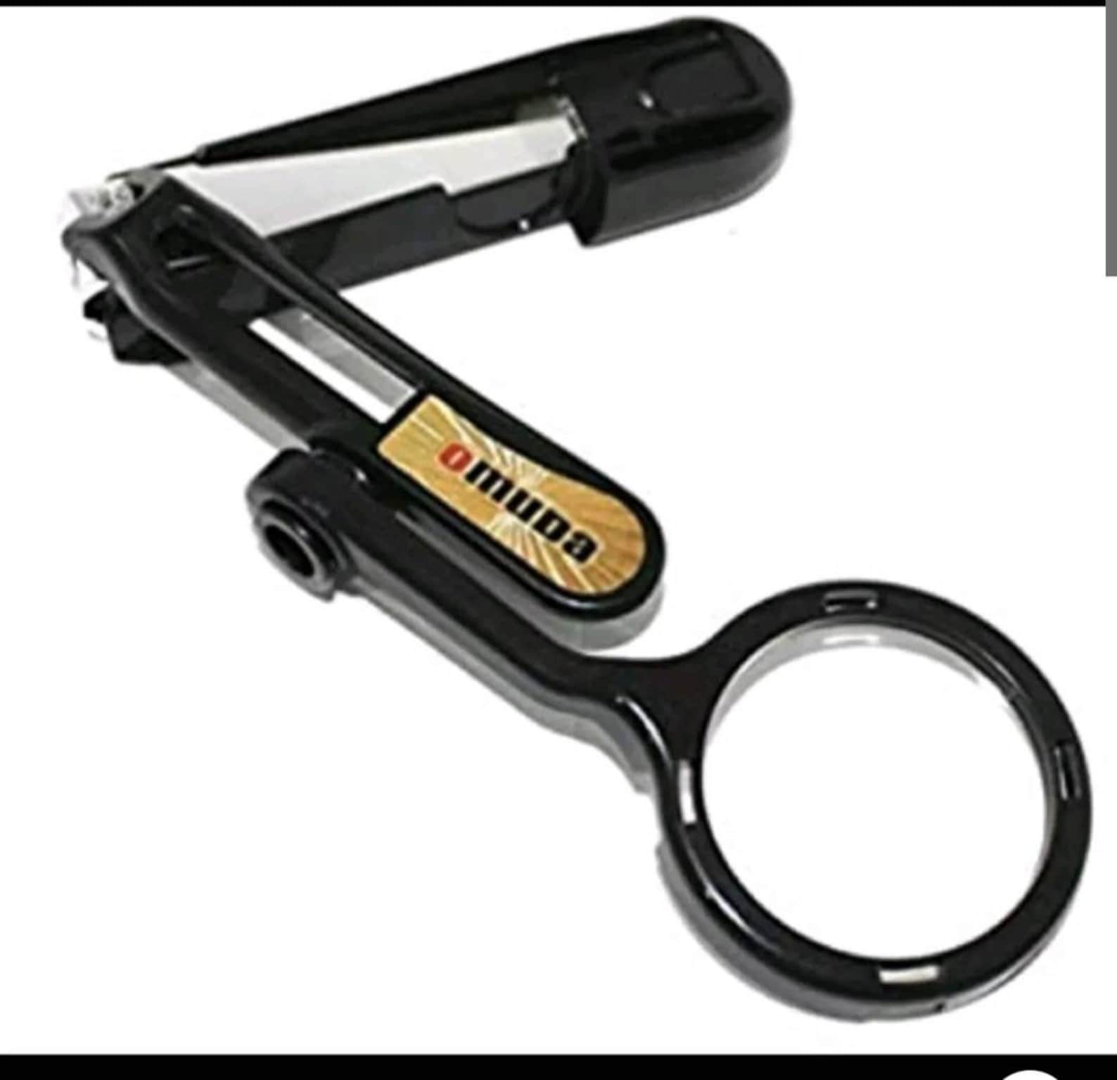 OMUDA Stainless steel nail cliper / cutter with magnifying Glass x 1