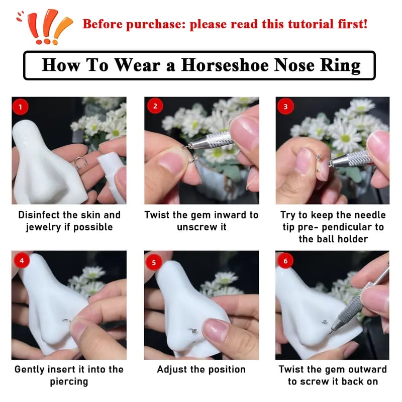 🎄Christmas Special: 48% Off🔥Horseshoe Nose Hoop with Free Ball Holder Tool