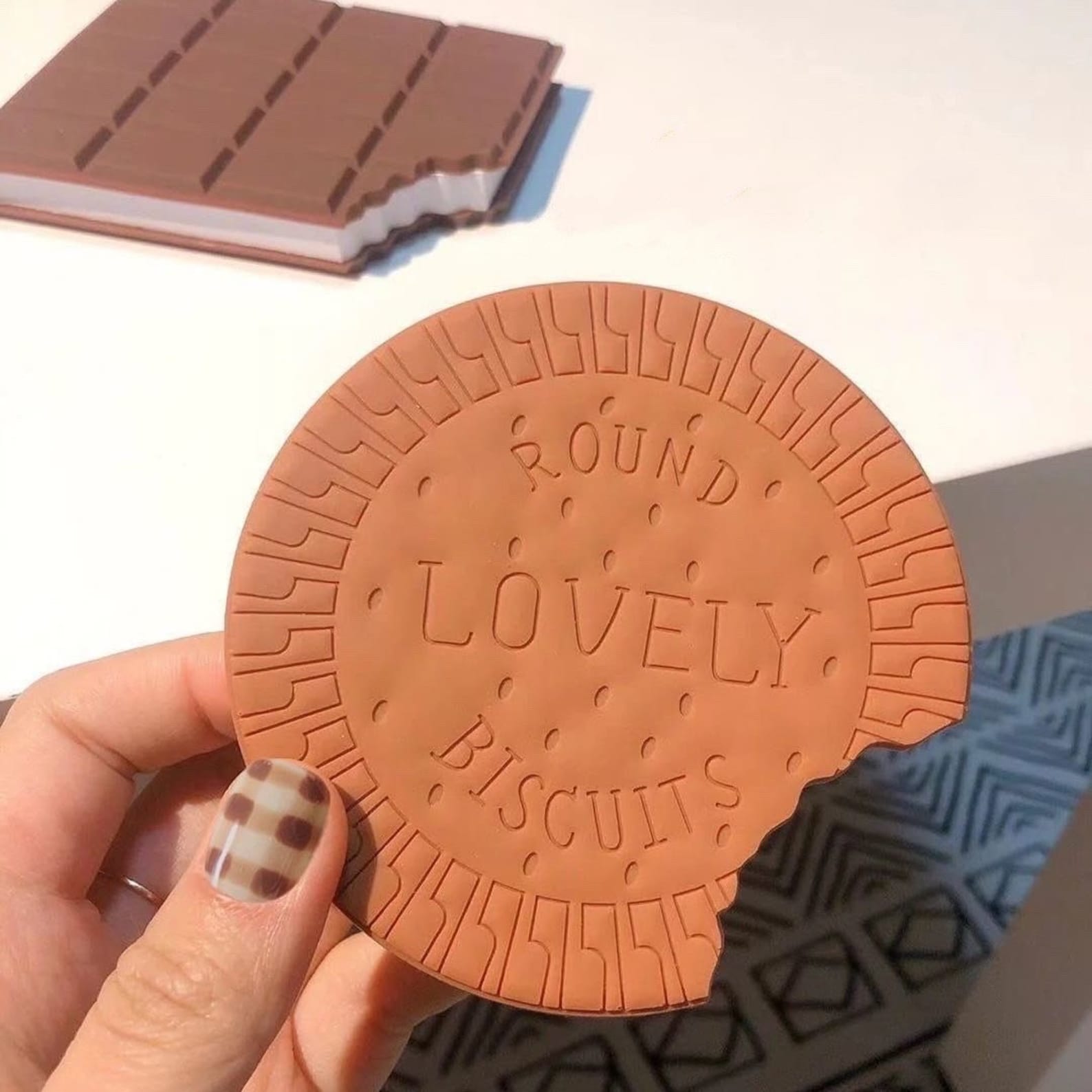 Cute Scented Pocket Notebook Mini Notepad, Shaped like Chocolate or Biscuits