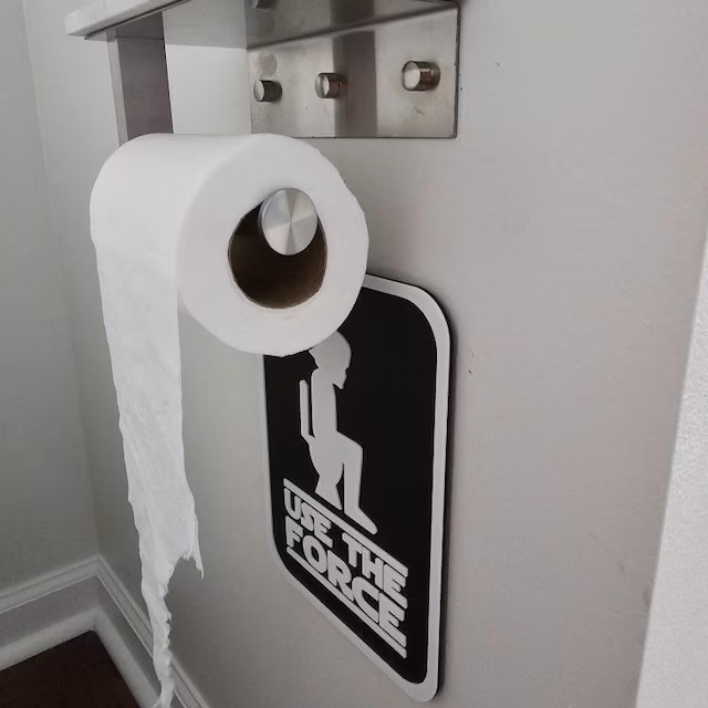 Use The Force - Funny Bathroom Sign