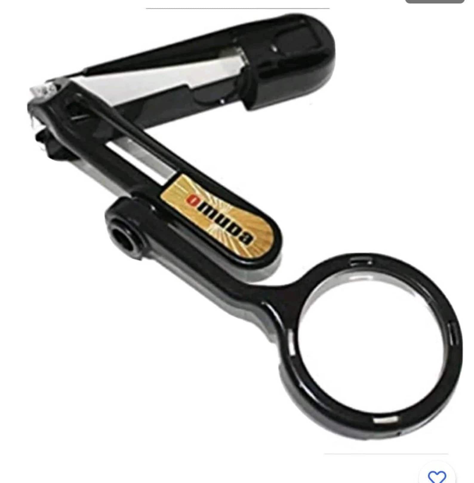 OMUDA Stainless steel nail cliper / cutter with magnifying Glass x 1