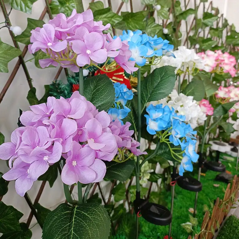 防水太阳能 LED 绣球花灯