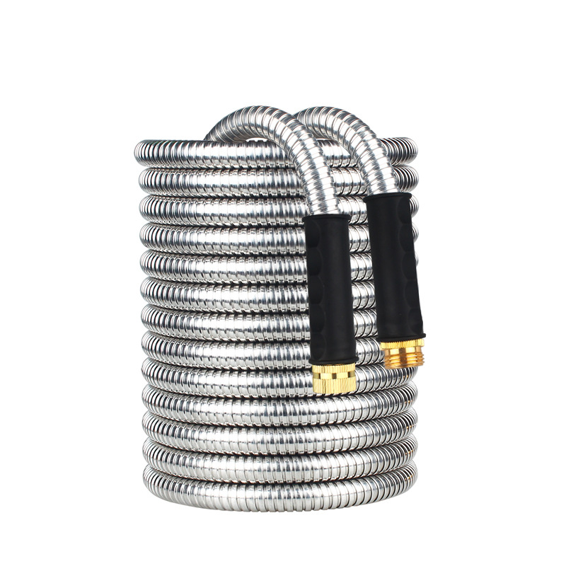 Metal Stainless Steel Water Hose with 10 Function Nozzles