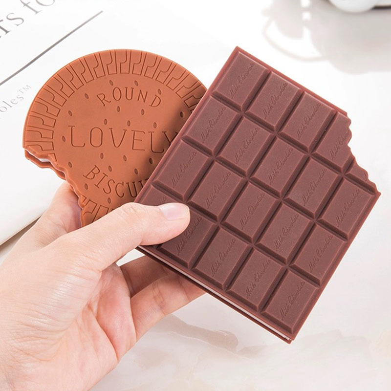 Cute Scented Pocket Notebook Mini Notepad, Shaped like Chocolate or Biscuits