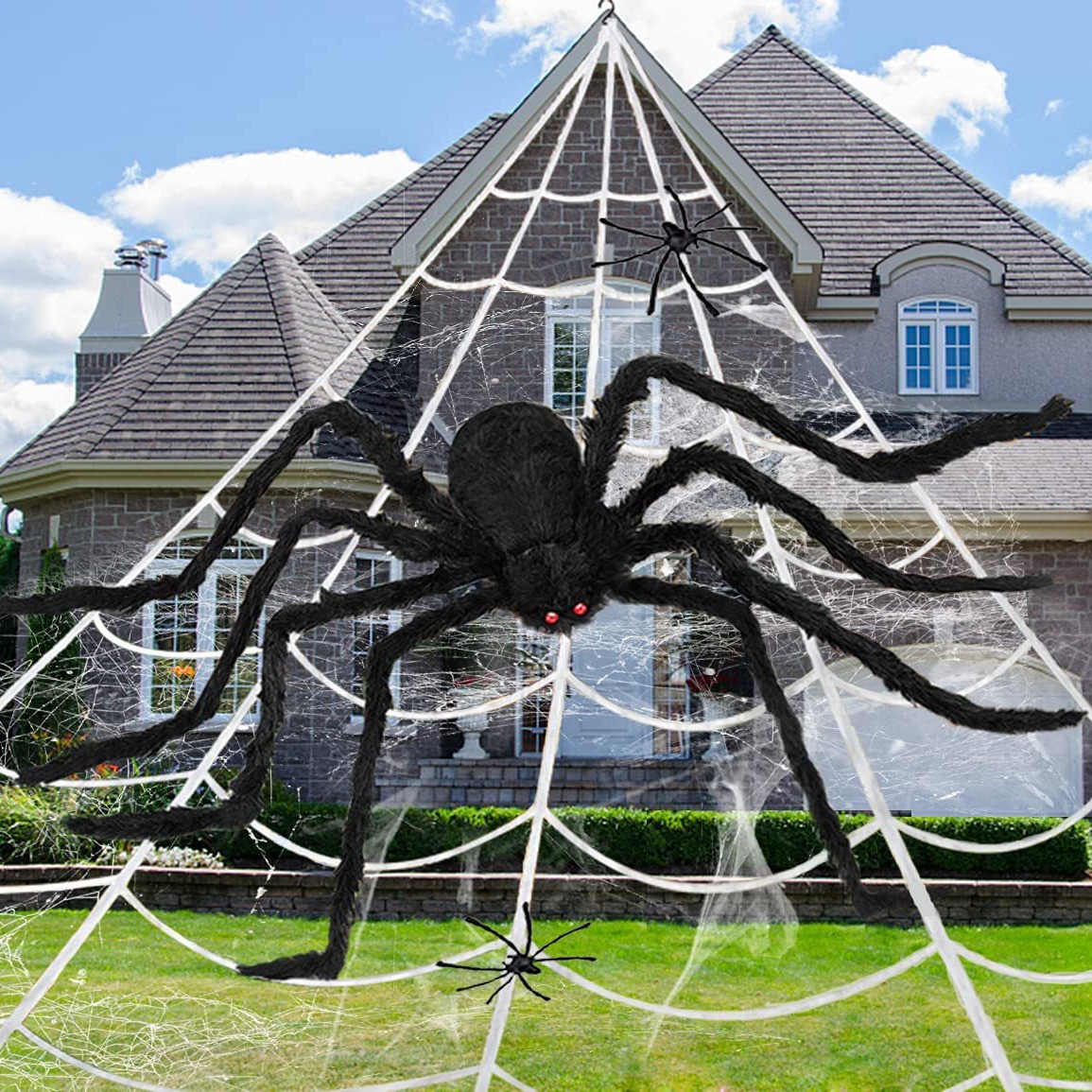  Halloween Outdoor Decorations Hairy Spider