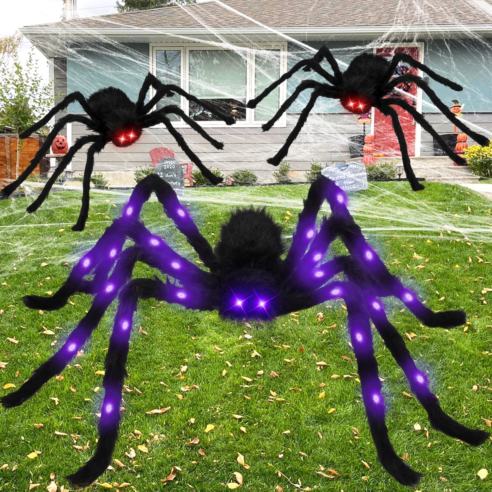  Halloween Outdoor Decorations Hairy Spider